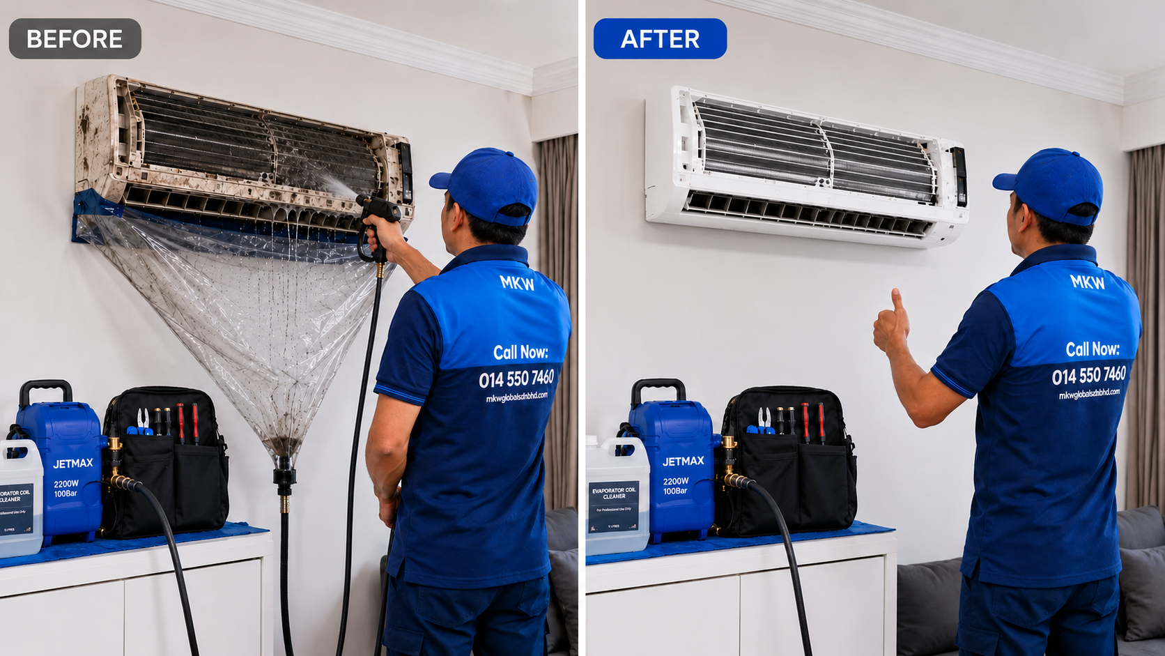 Aircon Before After