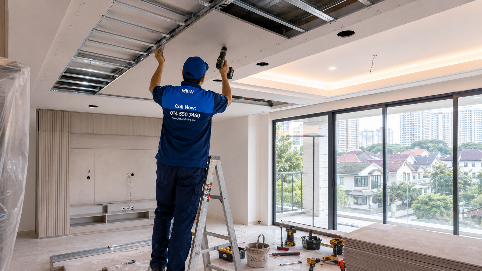 Plaster ceiling