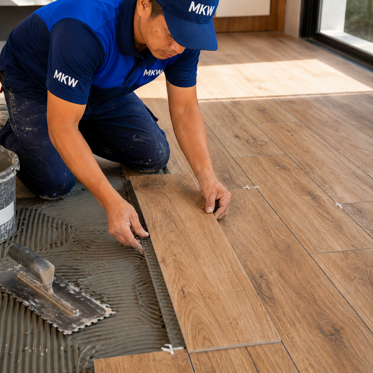 Wood look tile